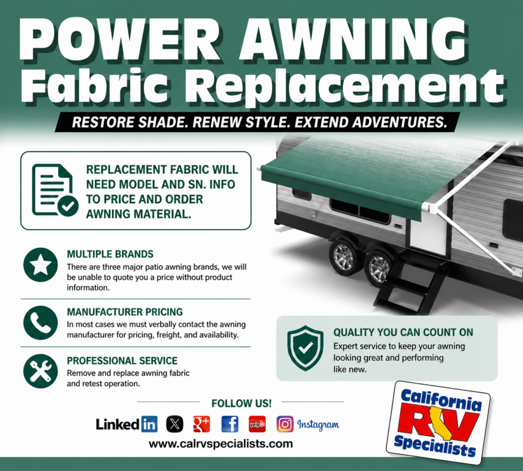 power awning fabric - California RV Specialists