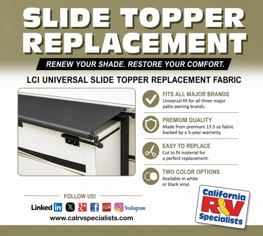 slide out topper fabric - California RV Specialists