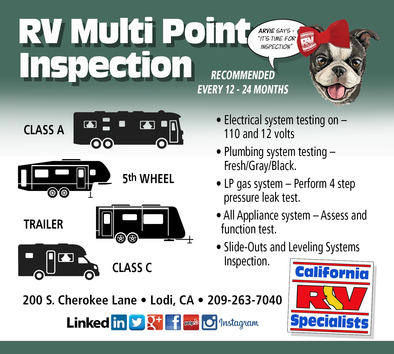 RV Motorcoach Appliances Inspection