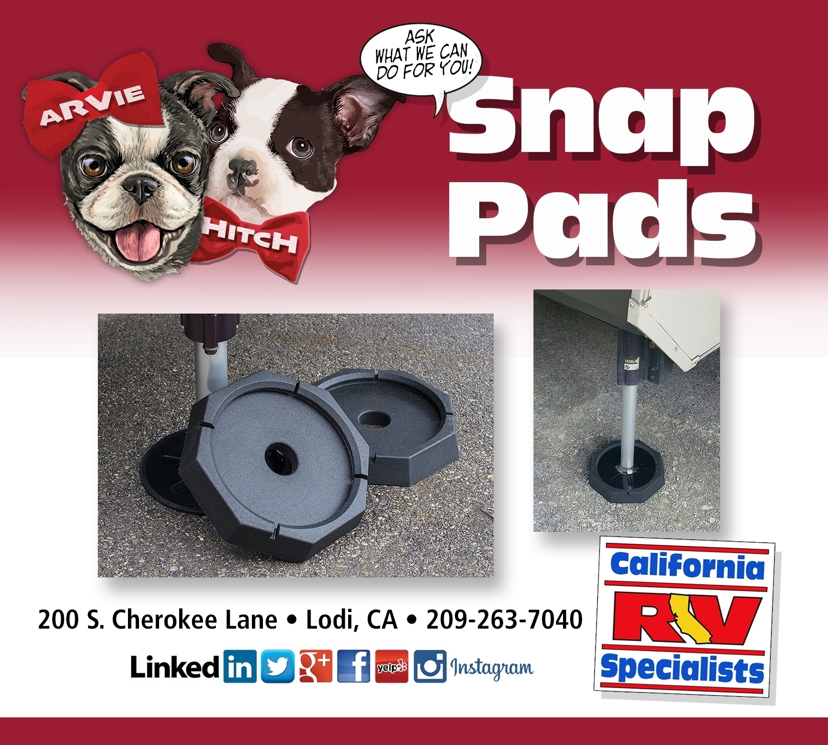 SnapPads Leveling Jack Pads California RV Specialists