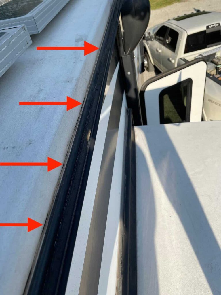 Important RV roof side seam maintenance