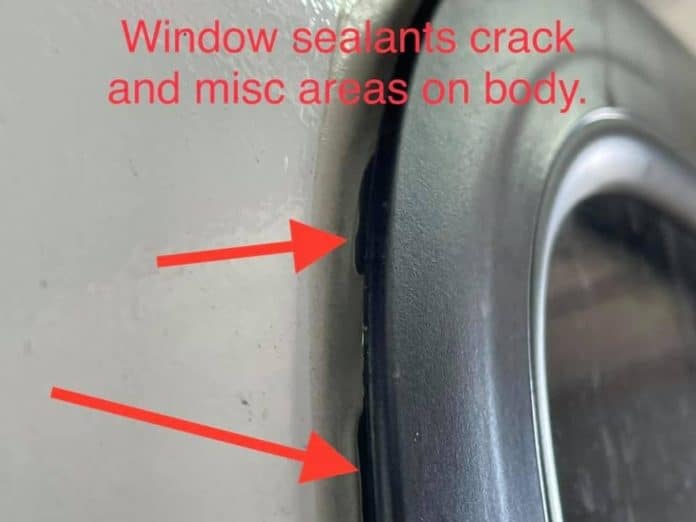 Replace or repair RV’s window glazing seals to prevent glass damage