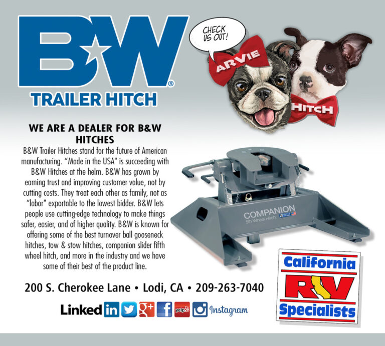 B&W 5th Wheel Hitch Installers California RV Specialists