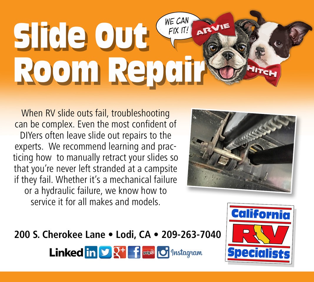 RV Slide Out Repairs California RV Specialists