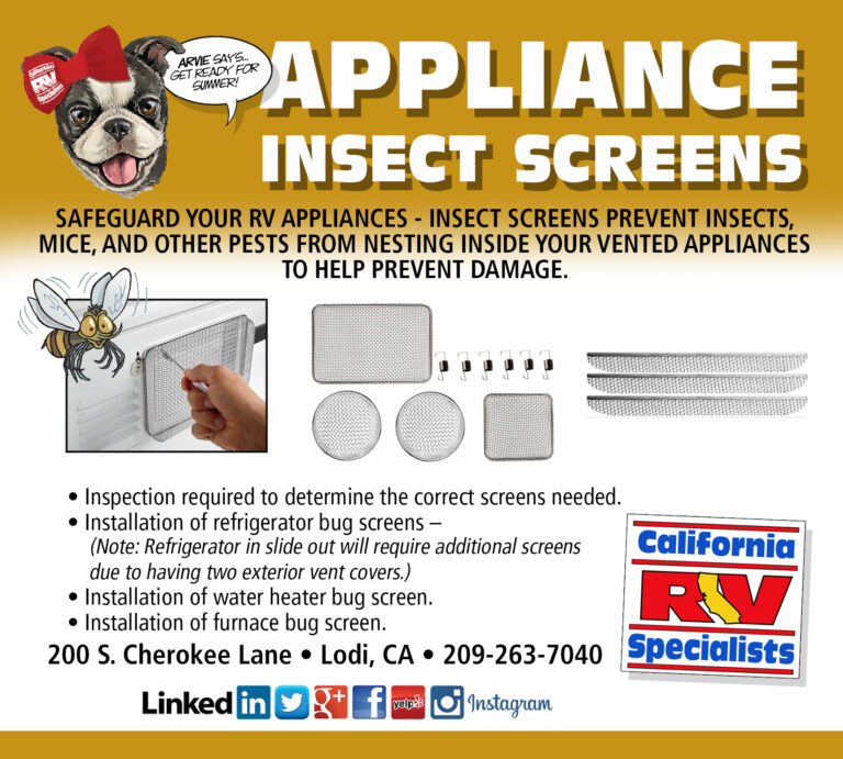 Bug Screen For Rpod RV Appliance Bug Screens - California RV Specialists