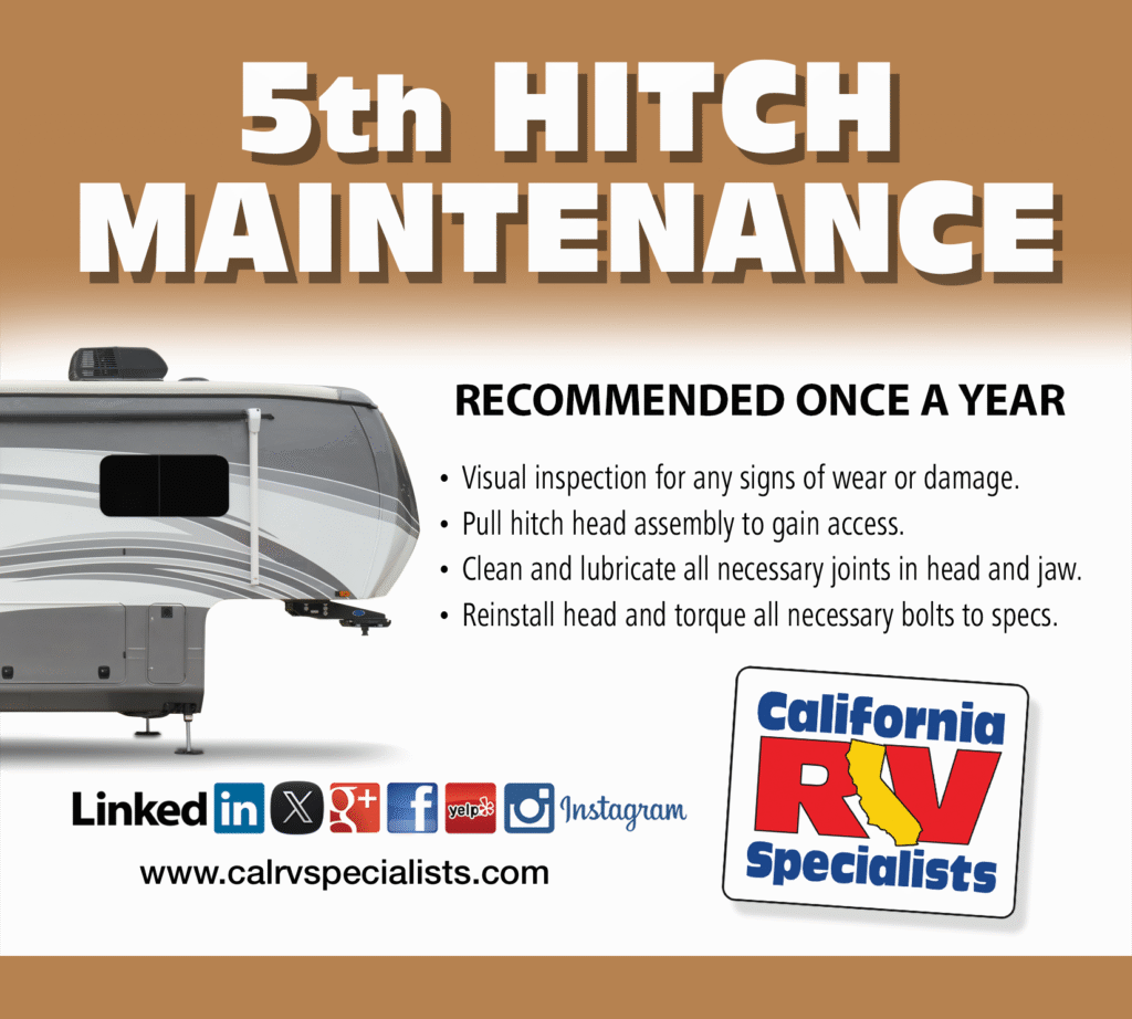 5th HITCH MAINTENANCE - California RV Specialists