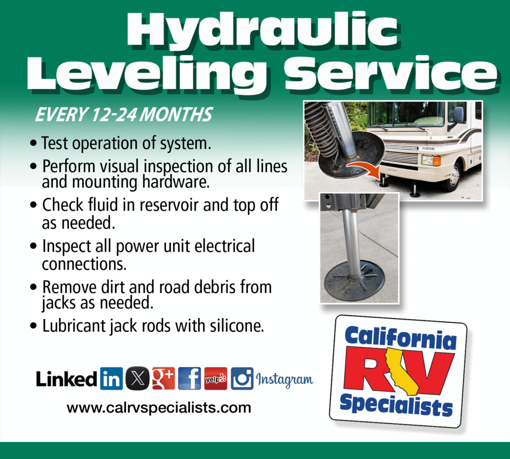 Hydraulic Leveling - California RV Specialists