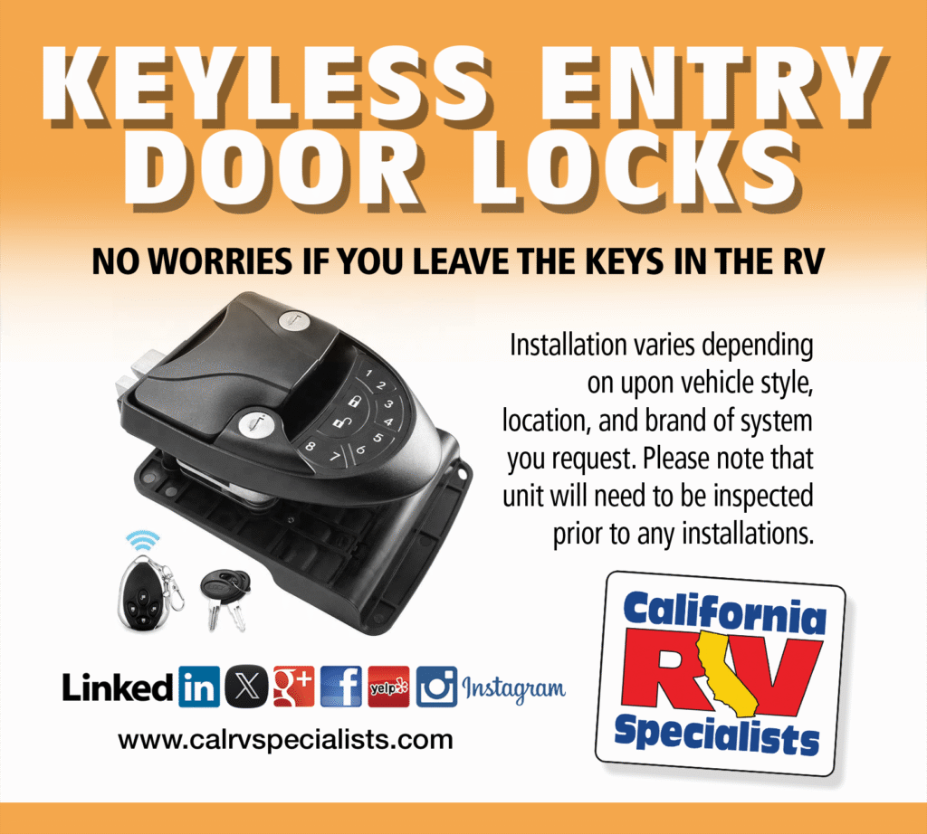 KEYLESS ENTRY DOOR LOCKS - California RV Specialists