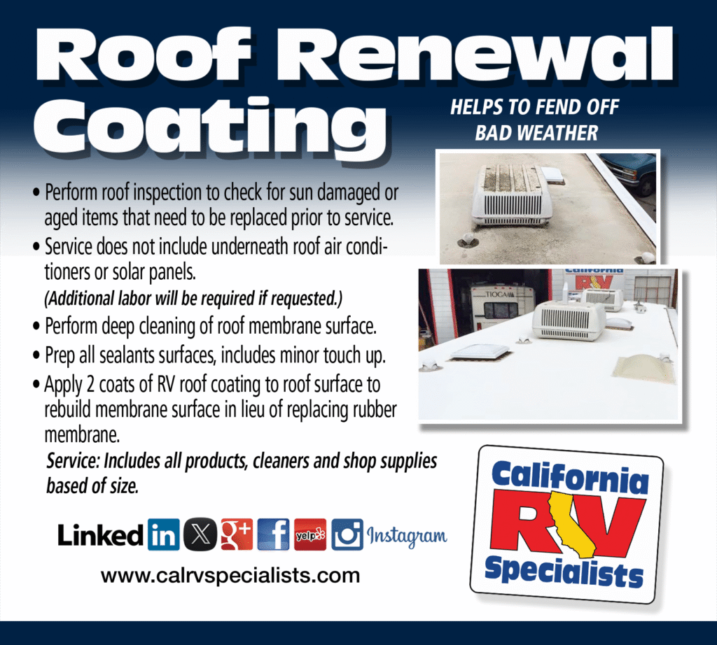 Roof Renewal Coating - California RV Specialists