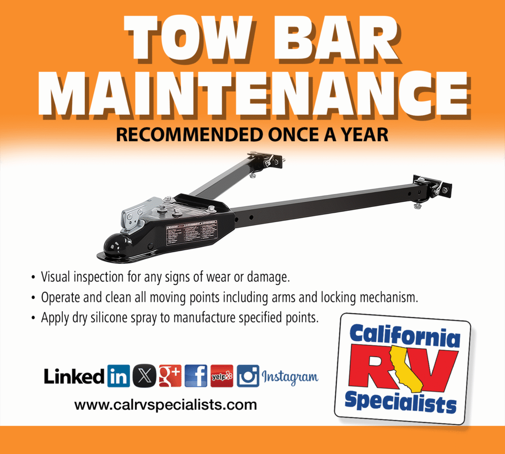 TOW BAR MAINTENANCE - California RV Specialists