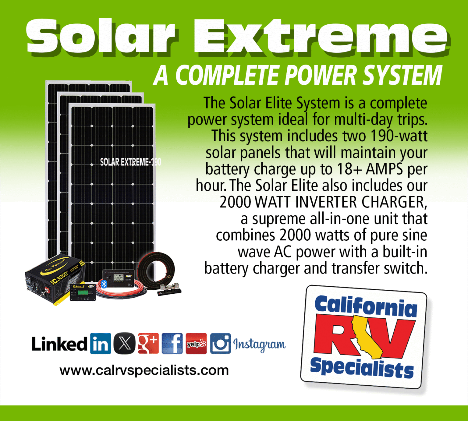 RV Solar & Inverter Systems – California RV Specialists in Lodi, CA