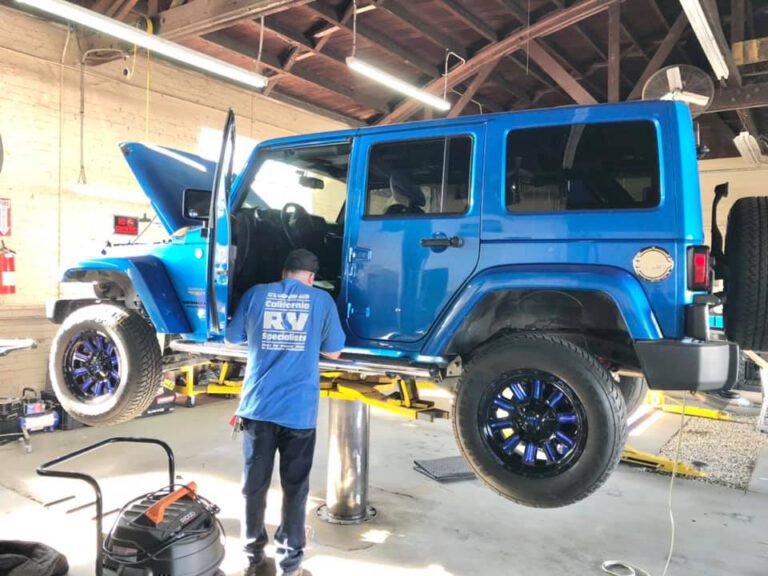 Professional RV Flat Tow Setup at California RV Specialists