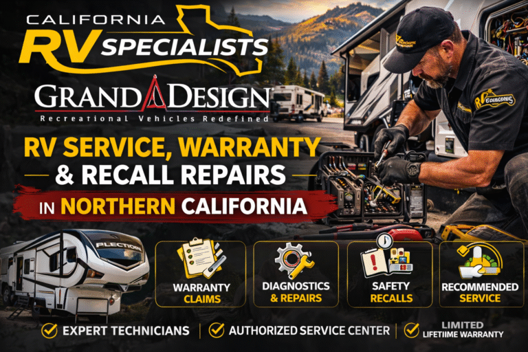 Grand Design RV Service, Warranty & Recall Repairs in Northern California