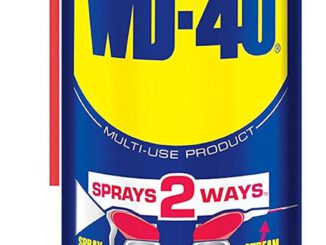 WD-40 multi-use spray can with a red straw attached for precision application