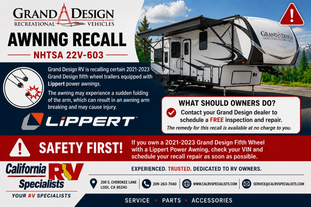 Lippert awning recall - California RV Specialists