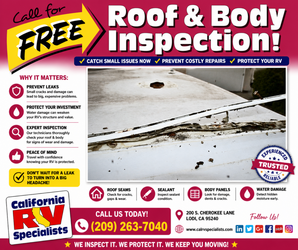 free roof body inspection - California RV Specialists