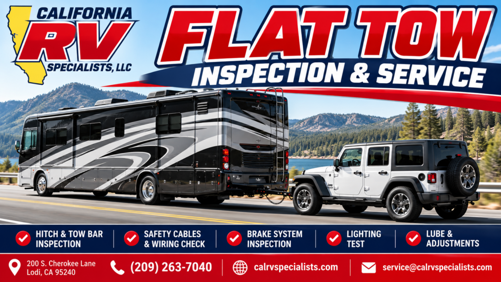 Flat Tow Inspection - California RV Specialists