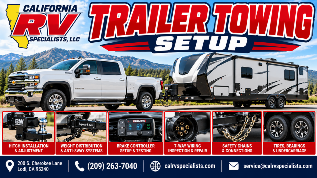 Towing setup - California RV Specialists