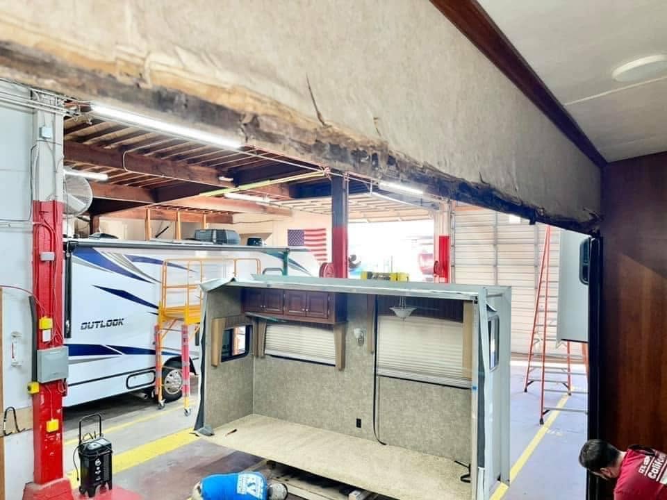 seal daamged wall - California RV Specialists